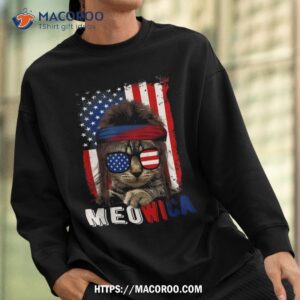 meowica cat mullet american flag patriotic 4th of july usa shirt sweatshirt