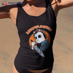 meowloween scary halloween cat horror kitten slasher movie shirt tank top 2