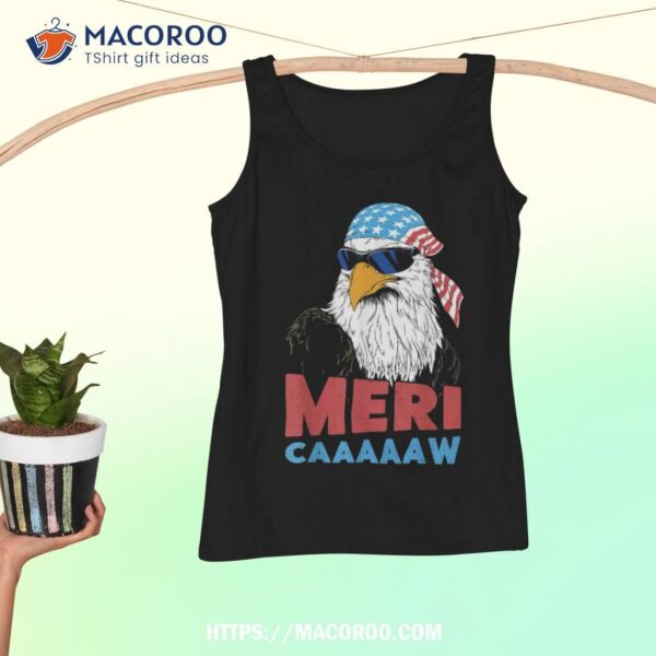 Mericaaaaaw Eagle Mullet 4th Of July Usa American Flag Shirt