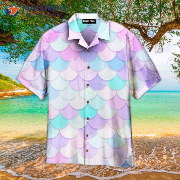 Mermaid-pattern Hawaiian Shirts