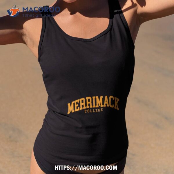 Merrimack College Font Curved Shirt