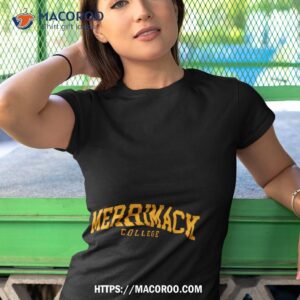 merrimack college font curved shirt tshirt 1