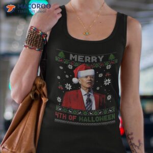 merry 4th of halloween funny biden ugly christmas sweater shirt tank top 4