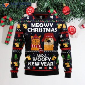 Merry Christmas And Woofy New Year Ugly Sweater