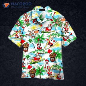 Merry Christmas In July With Tiki Santa Clause Hawaiian Shirts!