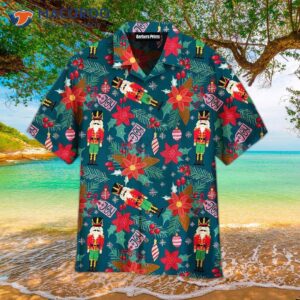 Merry Christmas! Patterned Hawaiian Shirts And Nutcrackers.