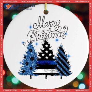 Merry Christmas Police Ceramic Ornament