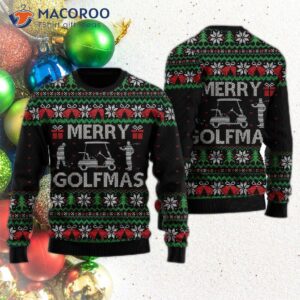 Merry Golfer’s Pattern Ugly Christmas Sweater