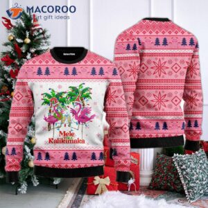 Merry Kalikimaka Flamingo Christmas Ugly Sweater