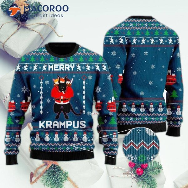 Merry Krampus Ugly Christmas Sweater