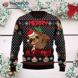 Merry Slothmas Ugly Christmas Sweater