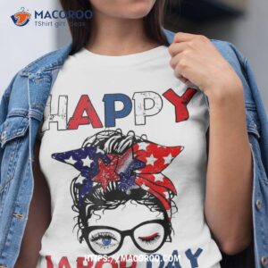 Messy Bun American Flag Labor Day Woman Usa Vintage Shirt, Labor Day 2023