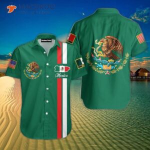 mexican eagle green hawaiian shirts 0