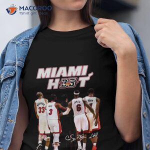 Miami Heat 35th Anniversary James Bosh Wade Signatures 2023 Shirt