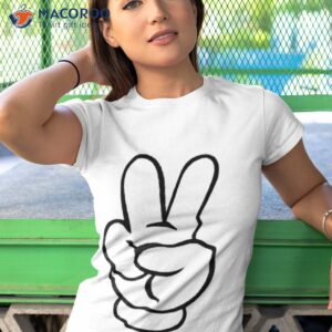 mickey peace sign shirt tshirt 1