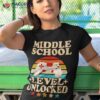 Middle School Level Unlocked Girls Boys Back To Shirt