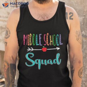 middle school squad teacher back to shirt tank top