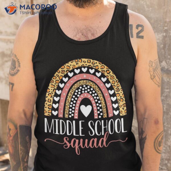 Middle School Squad Team Teacher Girls Boys Back To Shirt