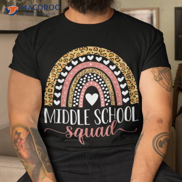 Middle School Squad Team Teacher Girls Boys Back To Shirt