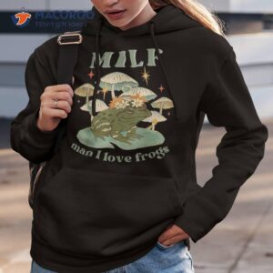 milf man i love frogs vintage retro frog and fungi mushroom shirt hoodie 3