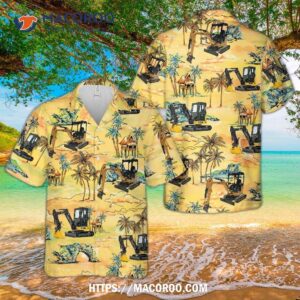 Mini Excavator Hawaiian Shirt