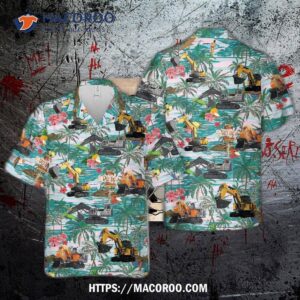Mining Excavator Hawaiian Shirt