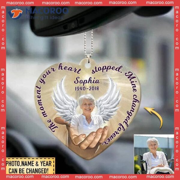 Mom And Dad Angel Wing Custom-shaped Photo Christmas Acrylic Ornament