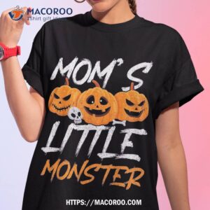 mom s little monster halloween apparel funny shirt halloween pumpkin tshirt 1