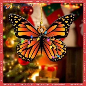 Monarch Butterfly Christmas Light Decor Custom-shaped Acrylic Ornament