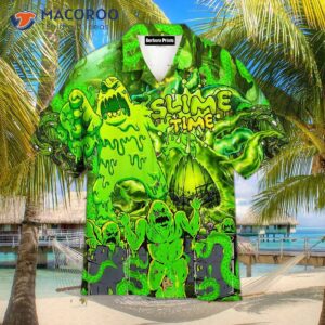 Monster Slime So Scary Green Hawaiian Shirts