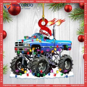 Monster Truck Custom-shaped Name Christmas Acrylic Ornament