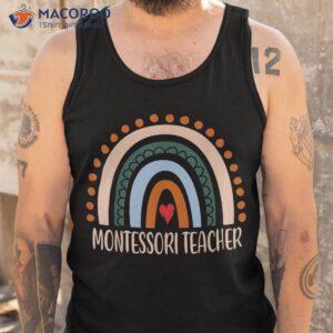 montessori teacher rainbow appreciation day back to school shirt tank top