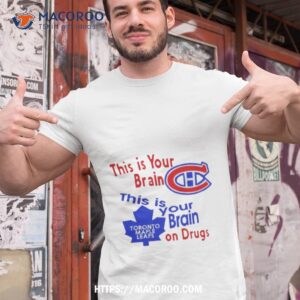 Montreal Canadiens This Is Your Brain Toronto Maple Leafs This Is Your Brain On Drugs Shirt.
