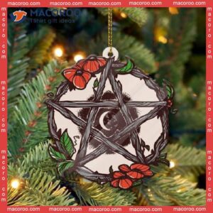 Moonlit Pentacle Custom-shaped Christmas Acrylic Ornament