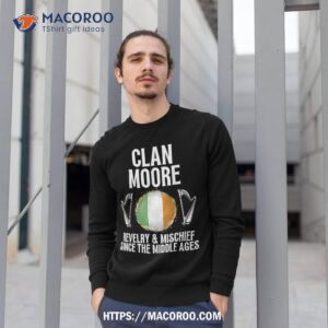 moore surname irish family name heraldic celtic clan shirt sweatshirt 1