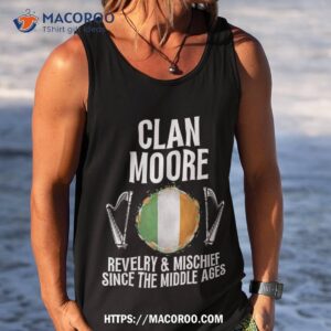 moore surname irish family name heraldic celtic clan shirt tank top