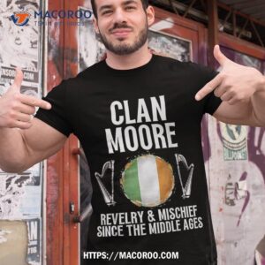 moore surname irish family name heraldic celtic clan shirt tshirt 1