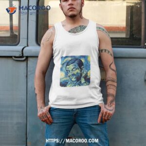 mr bean van gogh style shirt tank top 2