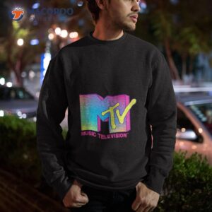 mtv logo fluorescent colors graphic shirt shirt sweatshirt
