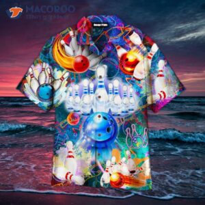 Multi-colored Bowling Flashlight Hawaiian Shirts