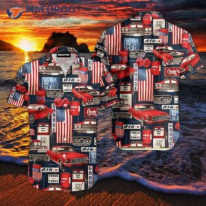 muscle car racing hawaiian shirt 0