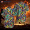 Mushroom-printed, Hippie-style, Colorful Hawaiian Shirts