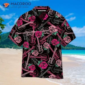 music guitars melody and rose hawaiian shirts 0