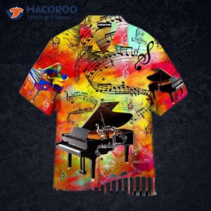 Music Staves Guide Piano Lovers To The World Of Hawaiian Shirts