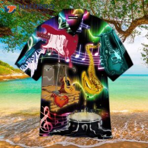 Musical Instruments And Neon-colored Hawaiian Shirts