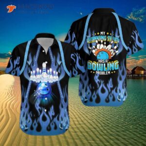 “my Bowling Team’s Flame Drinking Hawaiian Shirts”