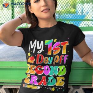 my first day of second grade teacher student back to school shirt tshirt 1