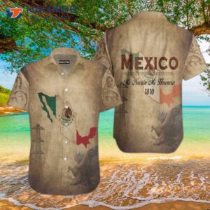 My Nation, Heritage: Mexico Brown Hawaiian Shirts