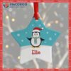 Name Penguin Custom Christmas Ceramic Ornament