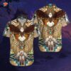 Native American Culture Paired With Yellow And Colorful Hawaiian Shirts.